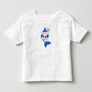 Shark at Poker with Poker cards Toddler T-shirt