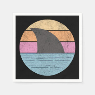 Shark at sunset napkin
