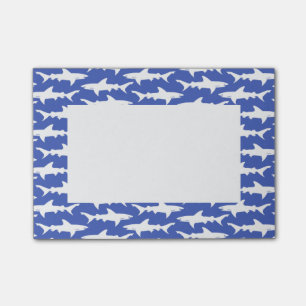 Shark Attack - Blue and White Post-it Notes