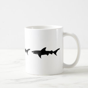 Shark Attack - Diving with Sharks Elegant Black Coffee Mug