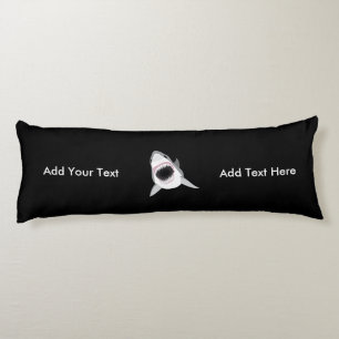 Shark Attack Funny Custom Text Body Pillow