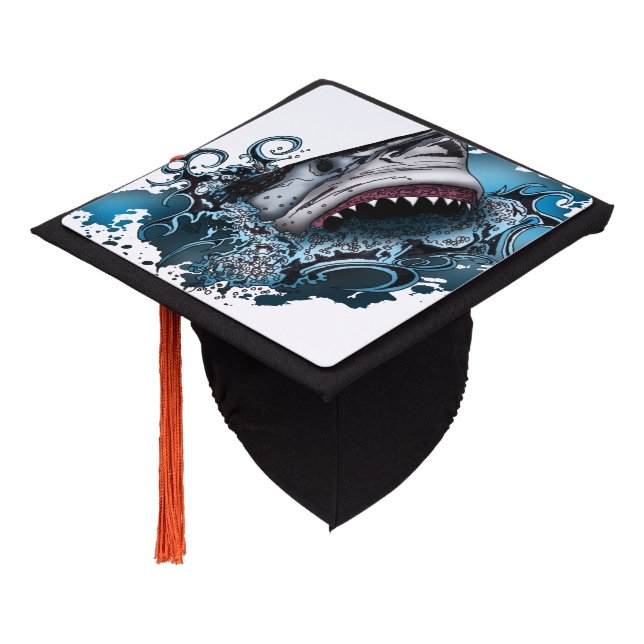 Shark Attack Graduation Cap Topper (Angled)