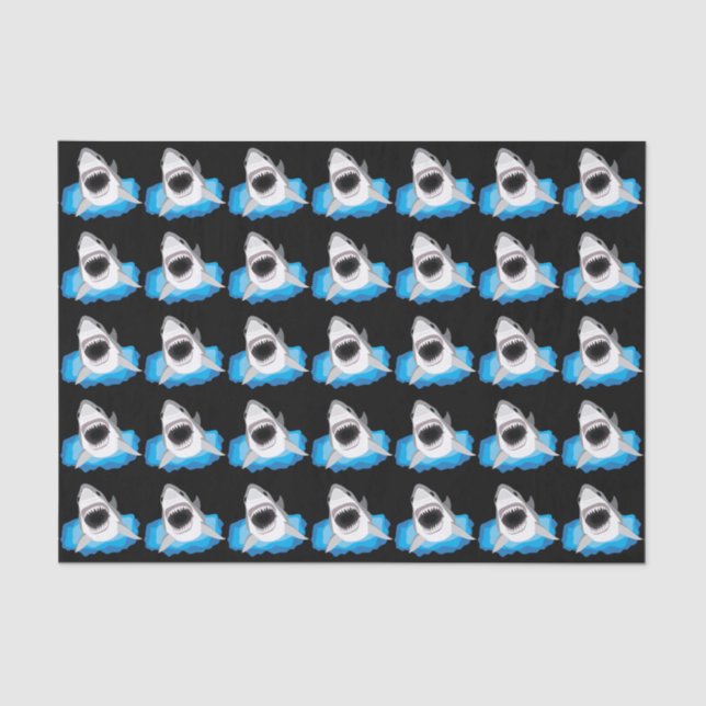 Shark Attack - Great White Shark Tissue Paper (Front)