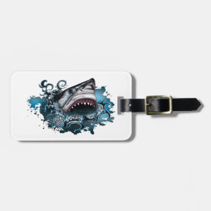 Shark Attack  Luggage Tag