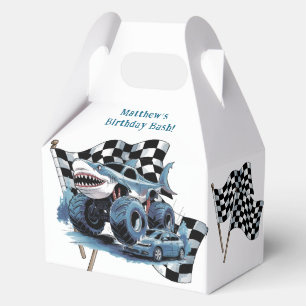 Shark Attack Monster Truck Birthday Bash Favor Box