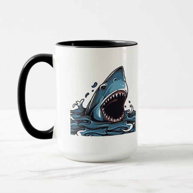 Shark attack mug (Left)