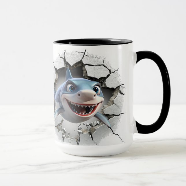 Shark attack  mug (Right)
