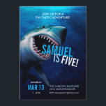 Shark Attack | Ocean Invitation Boys Birthday<br><div class="desc">Your shark loving kiddo will love these terrifyingly terrific birthday party invitations. Set the tone for a Fin-tastic party with these realistic yet fun invites. Need help with customization? Email us at hello@christiekelly.com for free assistance!</div>