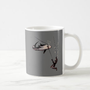 Shark Attack on a Vintage Helmet Diving Diver URM Coffee Mug