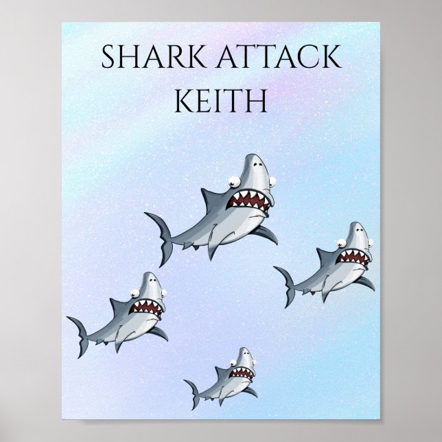 "SHARK ATTACK" PERSONALIZED POSTER (Front)