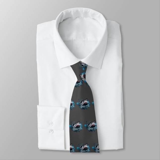 Shark Attack Tie (Tied)