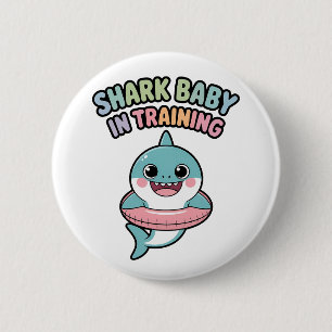 Shark Baby in Training Kids 2 Inch Round Button