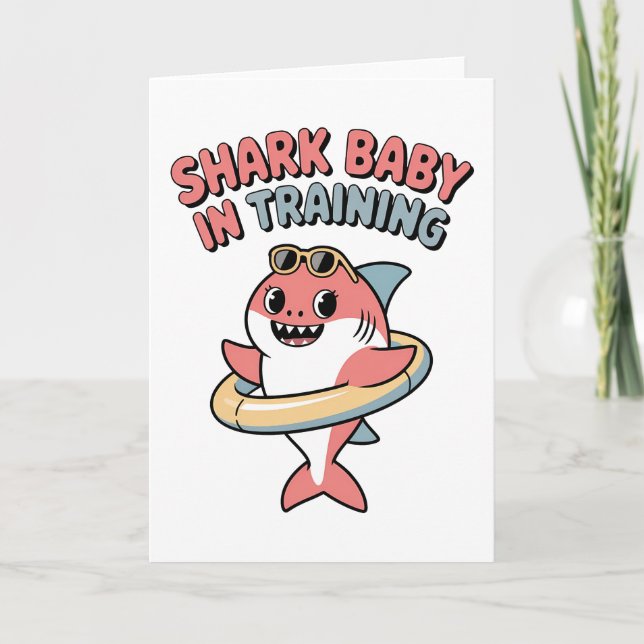 Shark Baby in Training | Kids Card (Front)