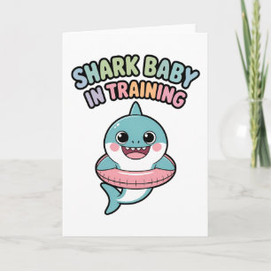 Shark Baby in Training Kids Card
