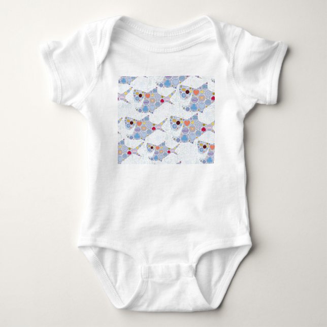 shark baby suit bodysuit (Front)