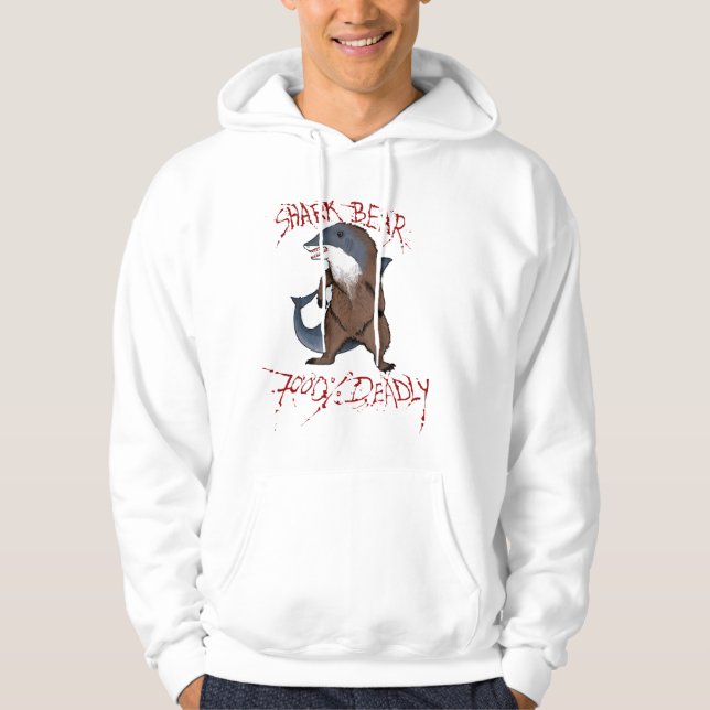Shark Bear T-Shirt Hoodie (Front)