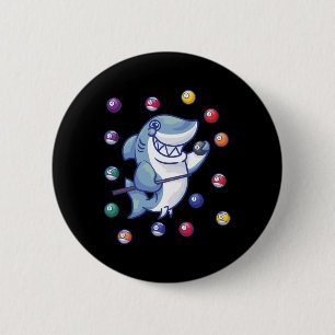 Shark Billiard Player I Pool Billiard I Snooker I 2 Inch Round Button