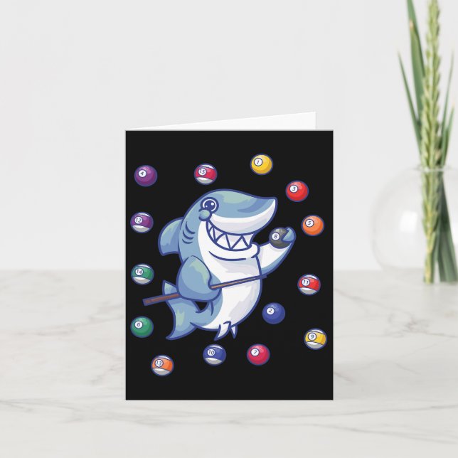Shark Billiard Player I Pool Billiard I Snooker I  Card (Front)