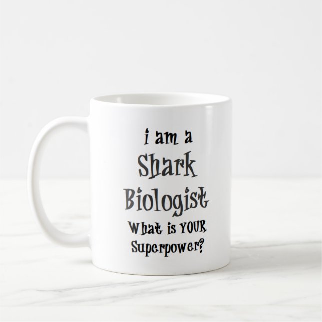 shark biologist coffee mug (Left)
