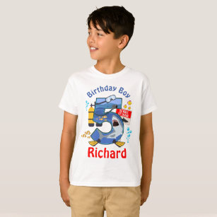 Shark Birthday Boy Fifth T-Shirt