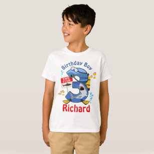 Shark Birthday Boy Third  T-Shirt