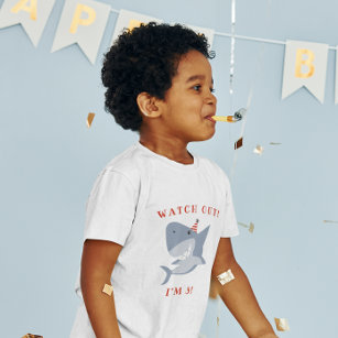 Shark Birthday Boy Watch Out Toddler T-shirt