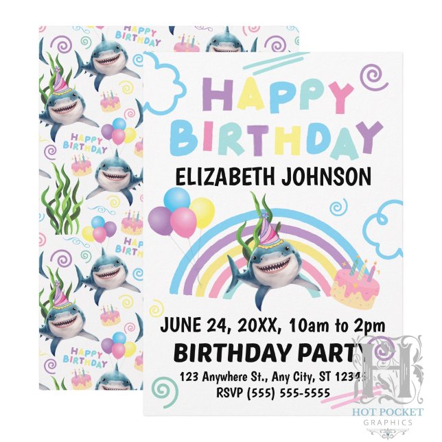 Shark Birthday Invitation  (Creator Uploaded)