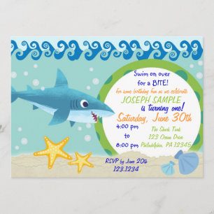 Shark Birthday Invitation