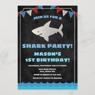 Shark Birthday Invitation Baby Shark
