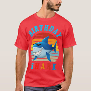 Shark Birthday Matching Family Funny Shark Toddler T-Shirt