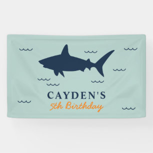 Shark birthday Party Banner