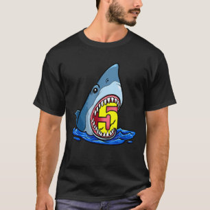 Shark Birthday Sea Animals 5th Birthday Kids Boy T-Shirt