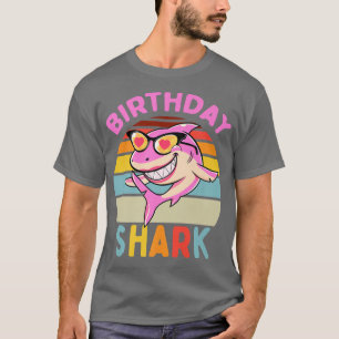 Shark Birthday Toddler Girls Kids Matching Family  T-Shirt