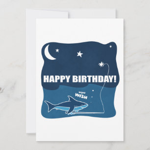 Shark Birthday Wish Card