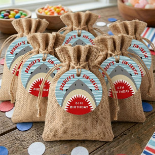 Shark Bite Any Age Birthday Party Favour Tags
