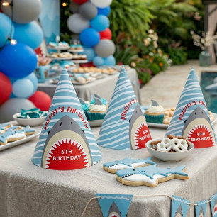 Shark Bite Any Age Birthday Party Hat