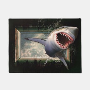 shark bite nautical marine floor door mat