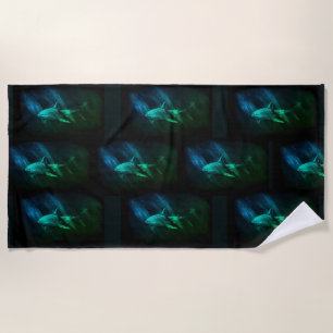 Shark Blue-Green Beach Towel