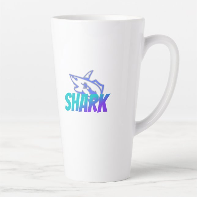 Shark  | Bold Ocean Predator Design for Gym & Gift Latte Mug (Right)