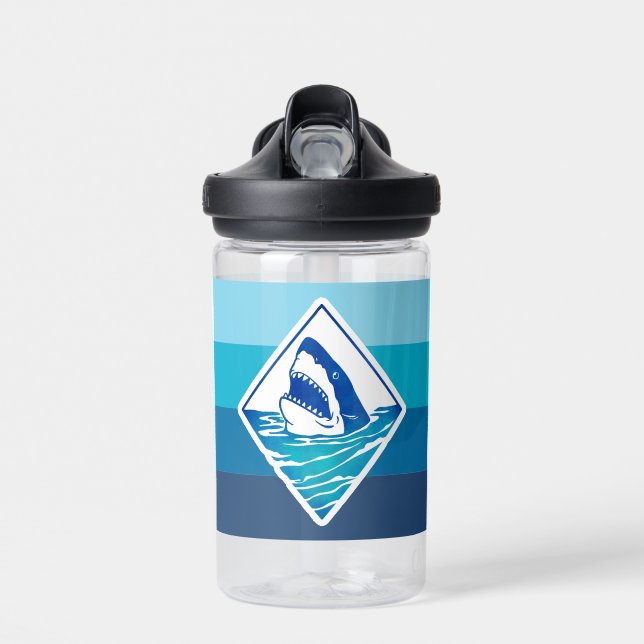 Shark Botella Water Custom Name Water Bottle (Front)