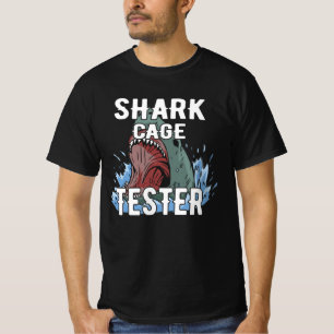 Shark Cage Tester Funny Amputee Gift  T-Shirt