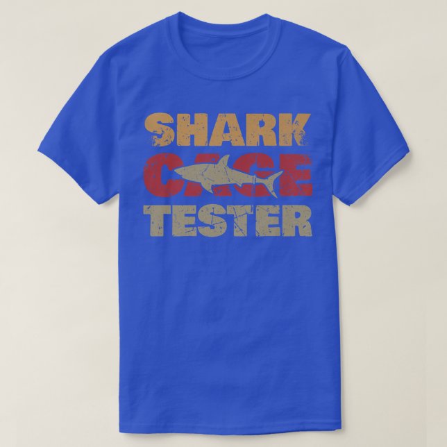 Shark Cage Tester Funny Shark Lover Ocean Wildlife T-Shirt (Design Front)