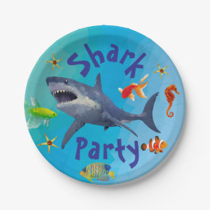 Shark Children Party Paper Plate