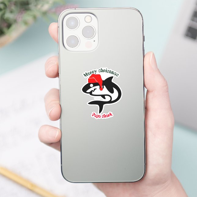 shark christmas family, customize personalized   (Phone)