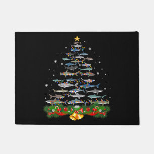 Shark Christmas Tree Shark Lovers Gifts Doormat