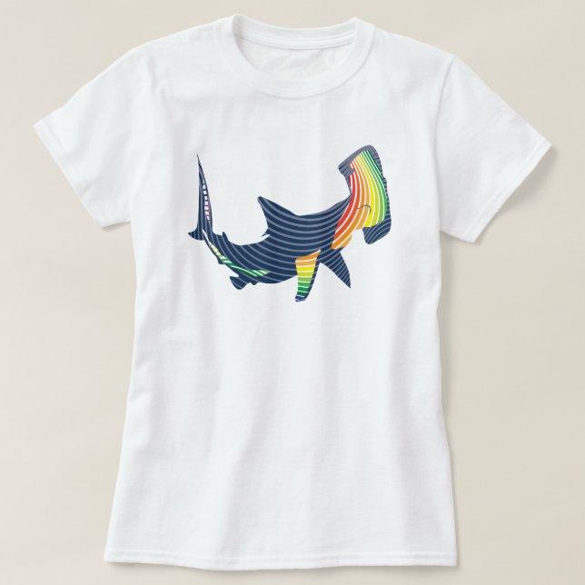 Shark Colour Swirl T-Shirt (Design Front)