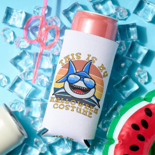 Shark Daddy Spooky Sunset Funny Seltzer Can Cooler