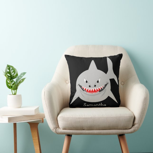 Shark Design Personalised Throw Pillow (Chair)