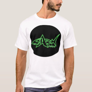 Shark Designs Green Neon Front T-Shirt