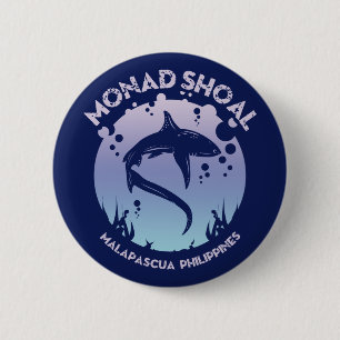 Shark Diving At Monad Shoal 2 Inch Round Button